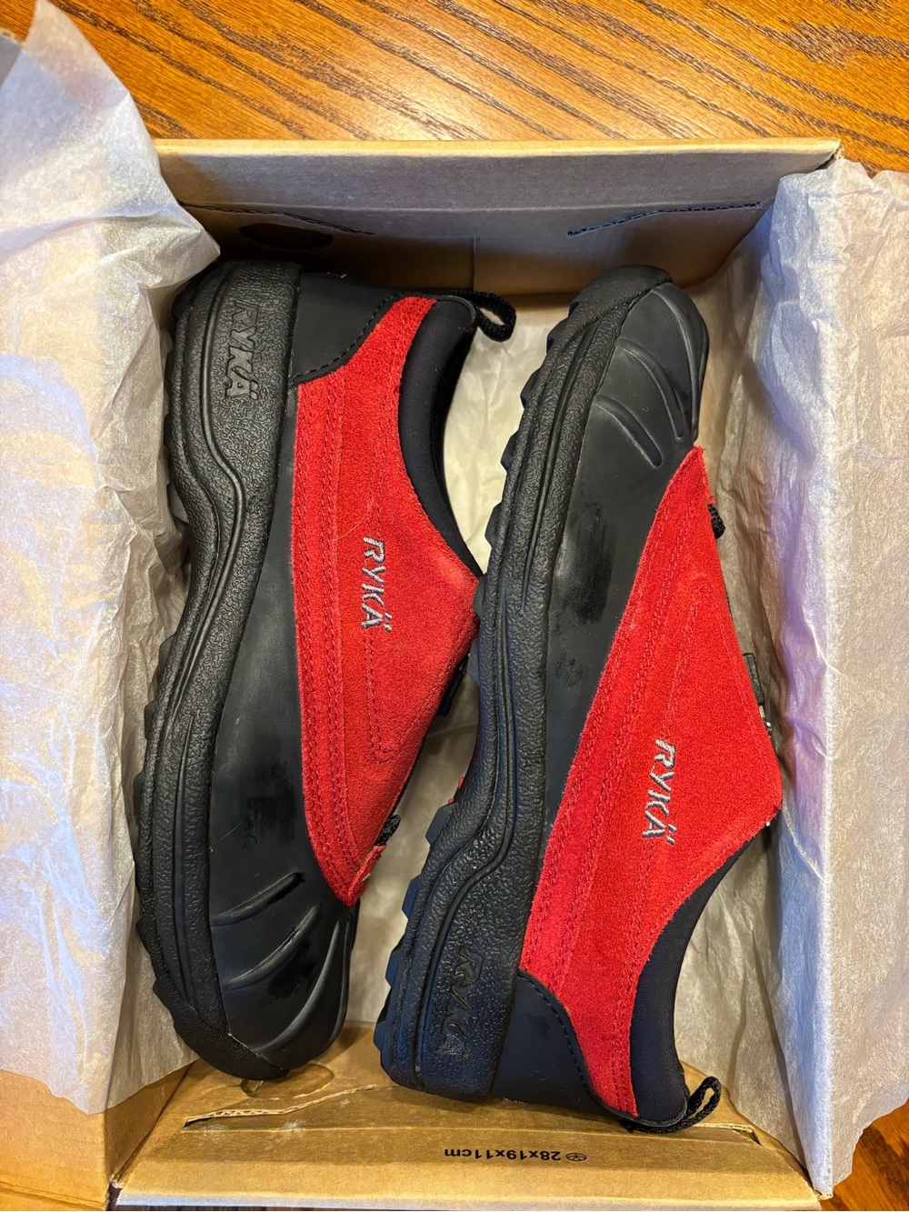 Ryka Water Resistant Suede Zip Front Sport Walking Shoe in a "Brick Red" 7.5M